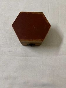 Vintage Hexagonal Wooden Jewelry Box