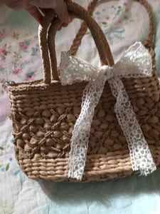 Woven Straw Handbag