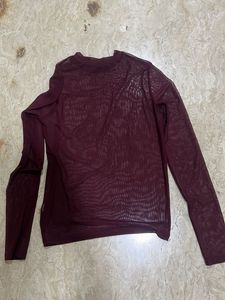 Sheer Mesh Long Sleeve Top