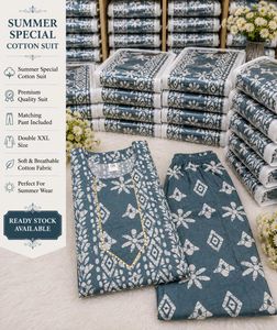 🇳🇿💫🎀Stylish Teal &amp; White Printed Kurta Set