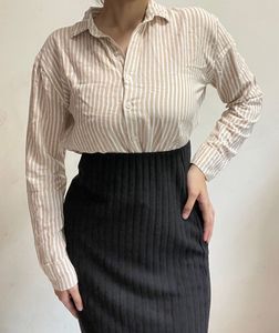 Chic Striped Button-Up Shirt