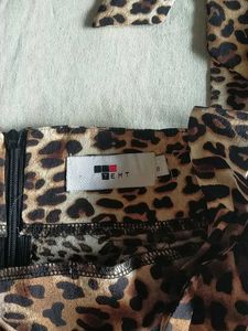 Leopard Print Wrap Skirt