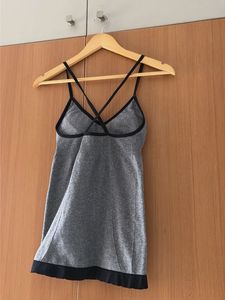 Padded Gray &amp; Black Sports Tank Top