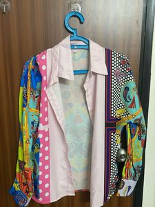 Unique Patchwork Print Shirt