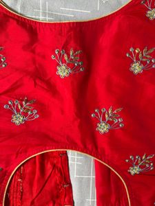 Red Embroidered Blouse