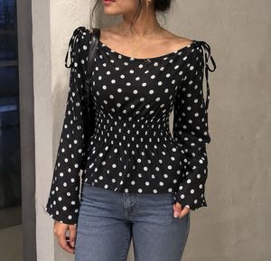 Chic Polka Dot Off-Shoulder Top