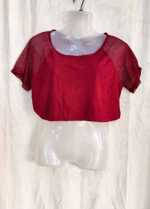 Sheer Mesh Crop Top