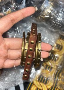 Boho Studded Leather &amp; Metal Bangles