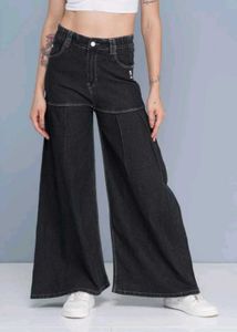 Wide Leg Denim Pants