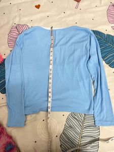 Cute Blue Long Sleeve Top