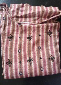 Chic Striped Kurta Set