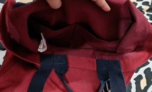 "MV" Classic Varsity Style Dual Handle Tote Bag