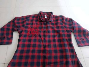 Red Plaid Flannel Shirt