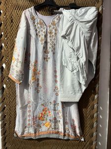 Elegant Pastel Kurta Shalwar Set with Dupat