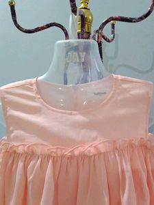 Chic Peach Ruffle Cold Shoulder Dress