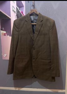 Men's Classic Brown Checked Blazer