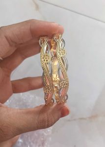 Elegant Gold Tone Designer Bangles