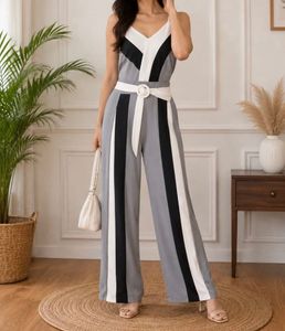 Chic Striped Wide-Leg Jumpsuit