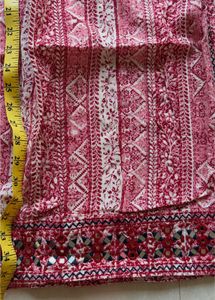 Boho Pink Printed Tunic with Embellishments