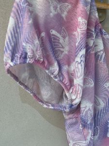 Cute Butterfly Print Crop Top