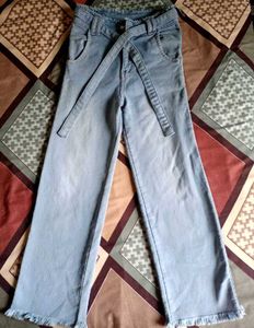 Versace Light Wash Distressed Jeans