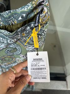 Stylish Green Paisley Print Palazzos