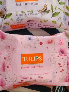 Tulips Facial wet wipes