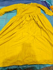 Yellow Kurta with Pink Dupatta