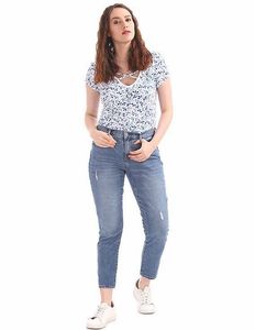 GAP Printed T-shirt with cutout neck