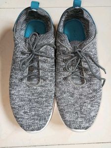 Stylish Grey Knit Sneakers