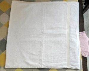Set Of 2 Bath Towels White Color Pure Cotton