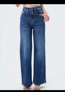 High-Waisted Wide Leg Jeans