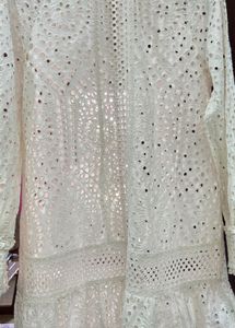 H&amp;M White Eyelet Dress.