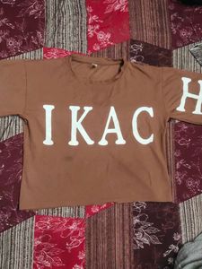 Brown Graphic Print T-Shirt