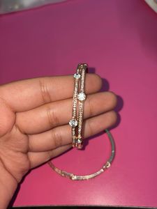 Sparkling Rose Gold Bracelet Set
