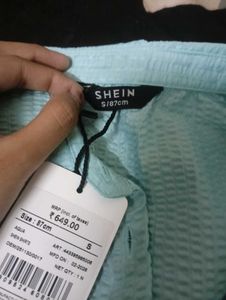 Chic Light Blue Textured Button-Up Shirt