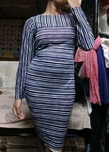 Striped Long Sleeve Dress
