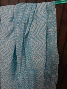 Beautiful Blue &amp; White Dupatta