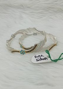 Beautiful Bangles 💫pure Silver (wt:26.800g)
