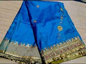 Blue pure wedding kanjeevaram silk saree