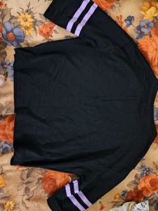 Black Graphic Print Top