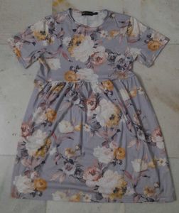Lavender Floral Mini Dress