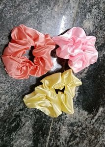 Set of 3 Satin Scrunchies