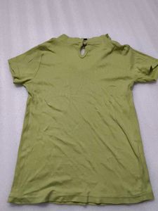 Lime Green V-Neck T-Shirt