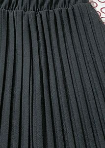 Korean Pleated Black Skirt