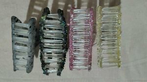 Sparkly Hair Claw Clips Set