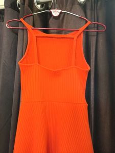 Orange Skater Dress