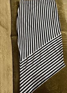 Summer Sale 🔥Koovs White Black Stripped Skirt