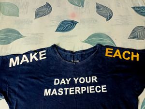 Navy Graphic Print Oversized T-shirt