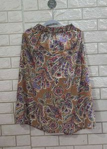 Boho Paisley Print Wrap Skirt